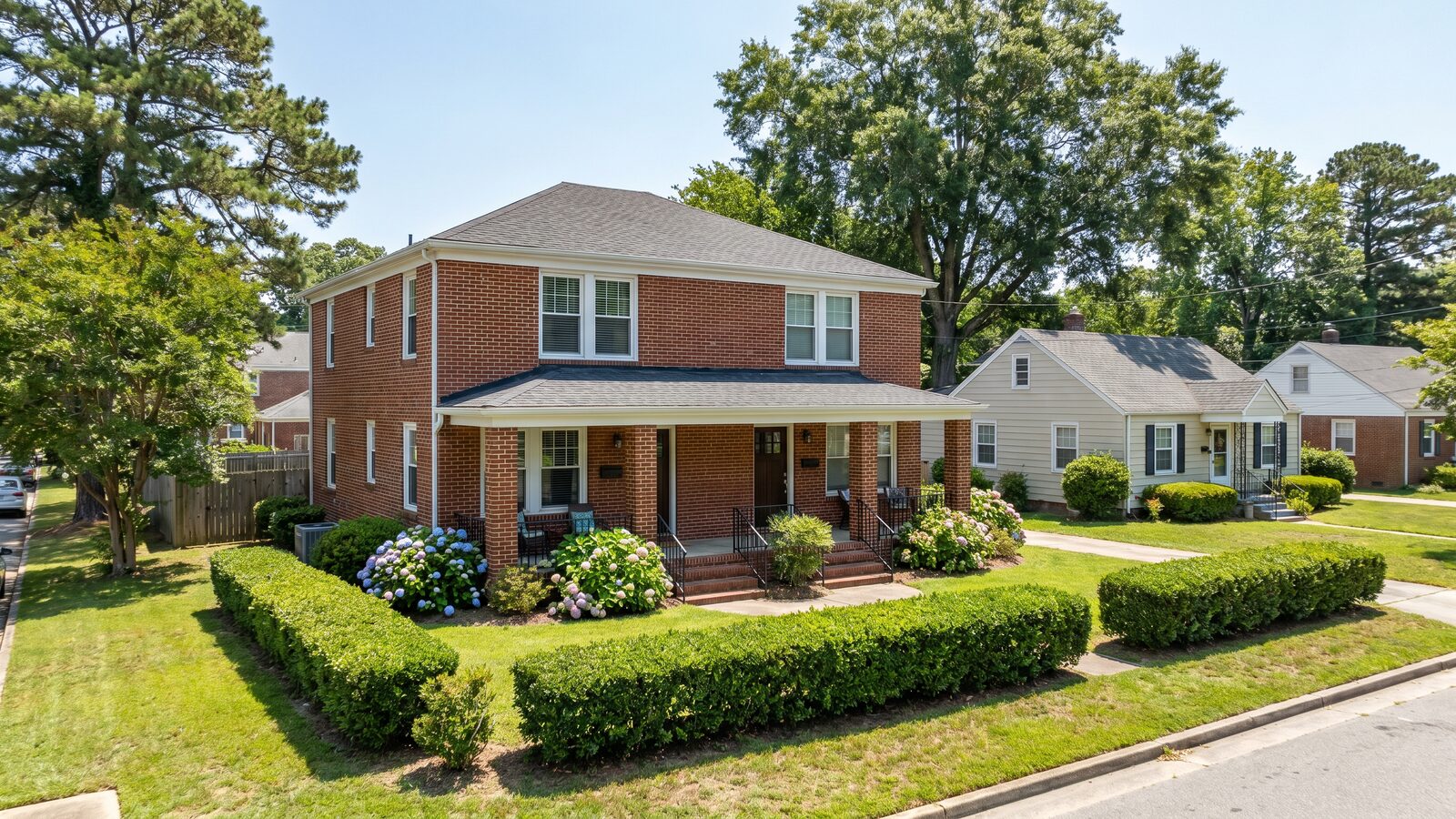 Well-maintained brick duplex rental property in a Hampton Roads neighborhood